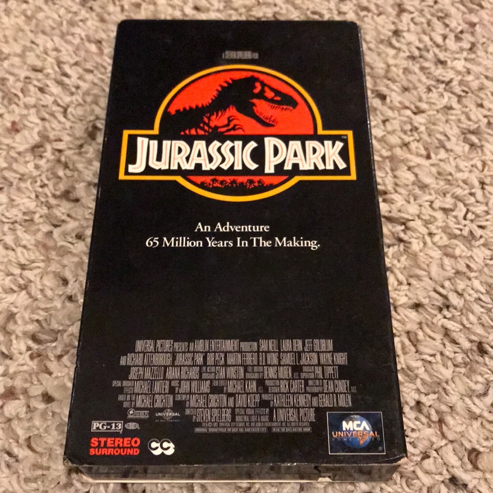 “Jurassic Park”  VHS Tape